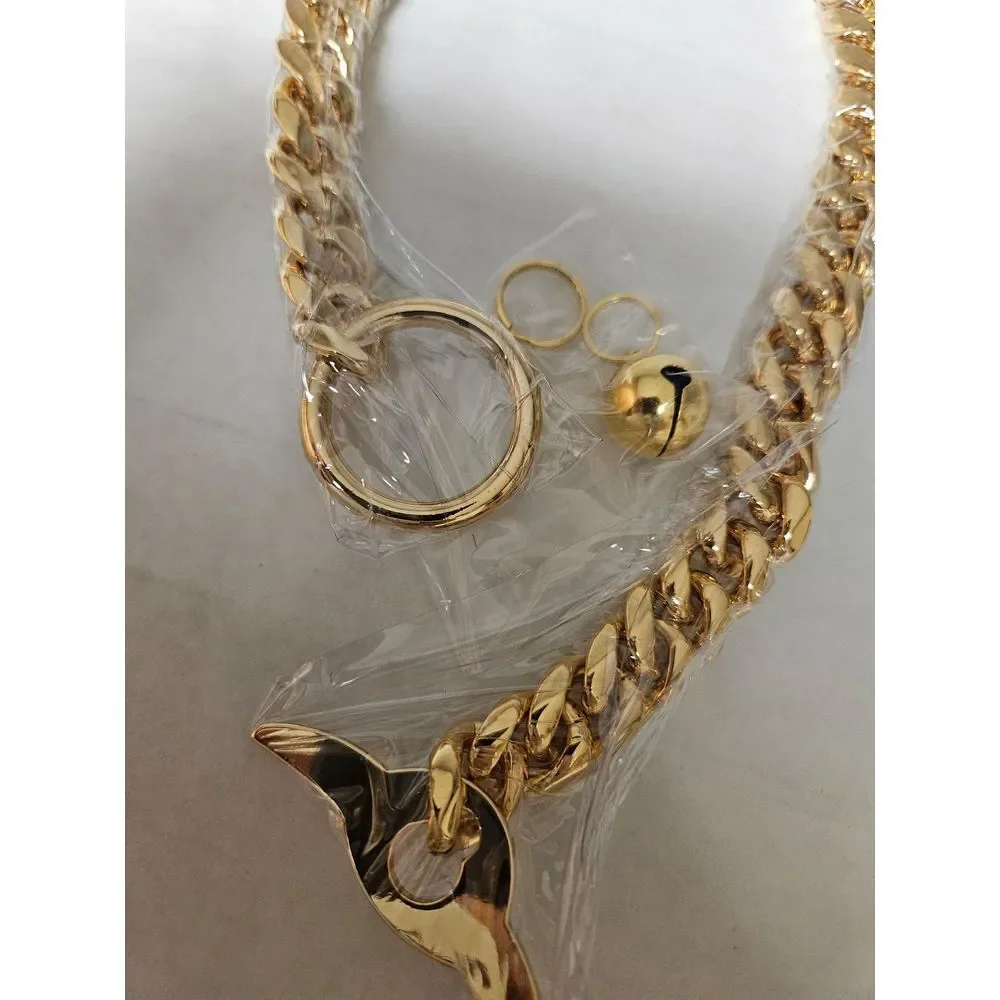 Gold Nikpet‎ Luxury Collar with Bells 18